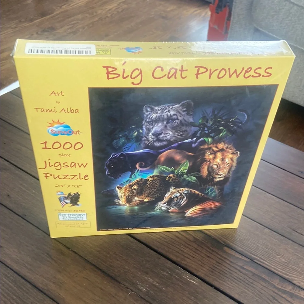 Big Cat Prowess Jigsaw Puzzle - 1000 Piece - Yellow